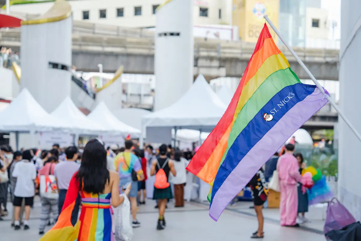 Pride Month Pole Banners Visibility, Support & Impact St. Nicks