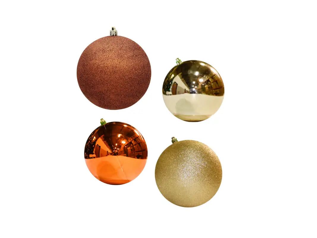 Copper and Gold Round Ornaments