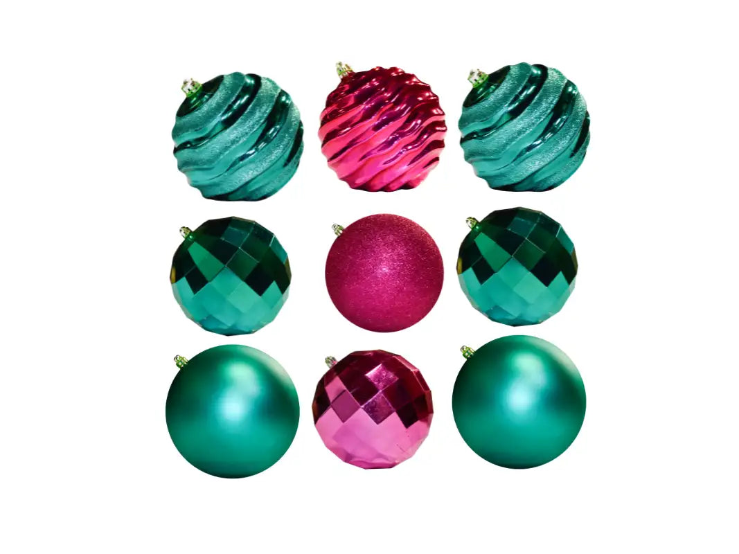 Pink Turquoise Christmas Decor