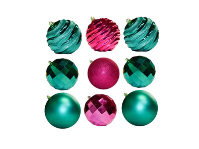 Pink Turquoise Christmas Decor