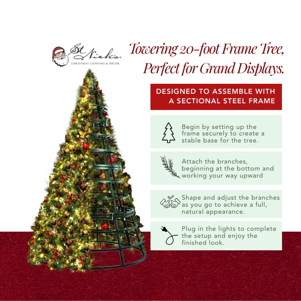 20-foot giant christmas tree with assembly instructions