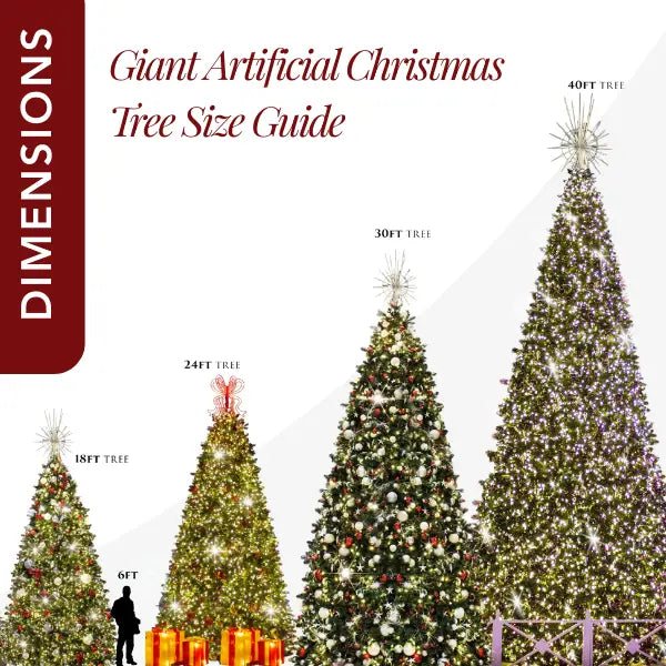 20FT Giant Artificial Pre decorated Red/Green/Gold Ornaments with Warm/Cool White 5MM Twinkle Frame Trees