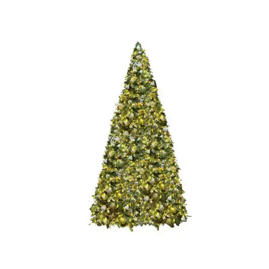 20ft-giant-christmas-tree-pre-decorated-white-tips-gold-silver-ornaments-with-warm-cool-white-5mm