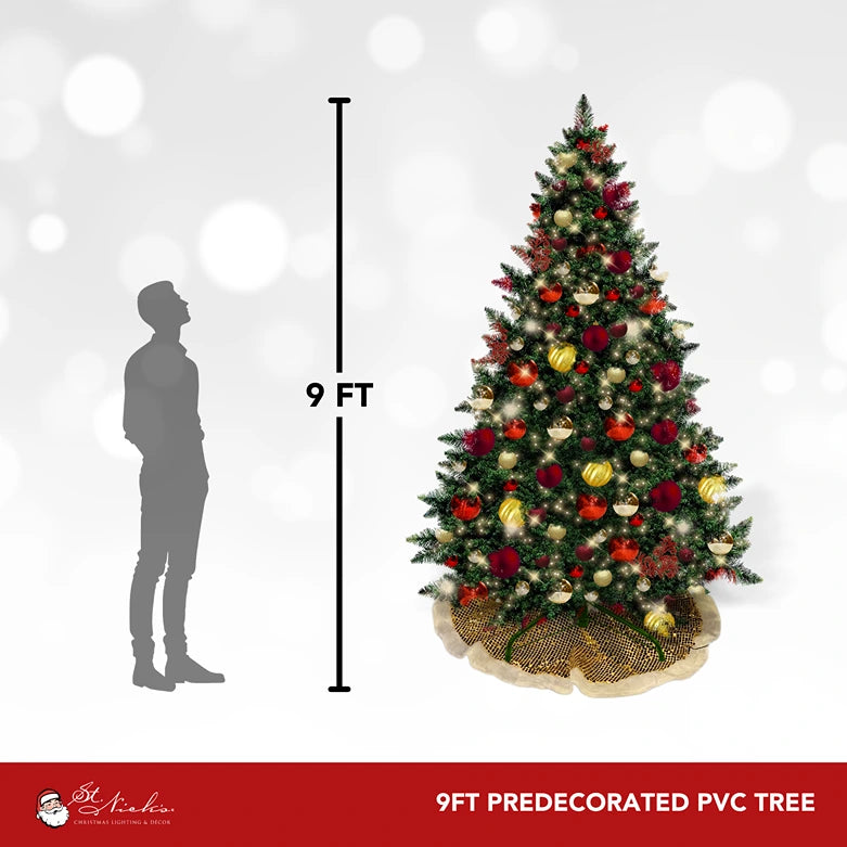 9FT-Red-Burgundy-and-Gold-Predecorated-PVC-Tree-2