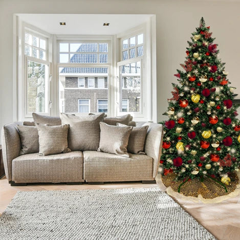 9FT-Red-Burgundy-and-Gold-Predecorated-PVC-Tree-8