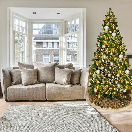 9FT-Silver-and-Gold-Predecorated-PVC-Tree-8