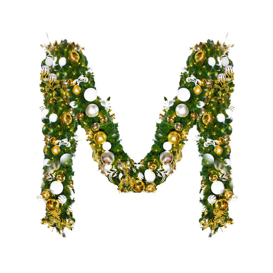 9x14-Pre-Decorated-Garland-Gold-Silver-White-1
