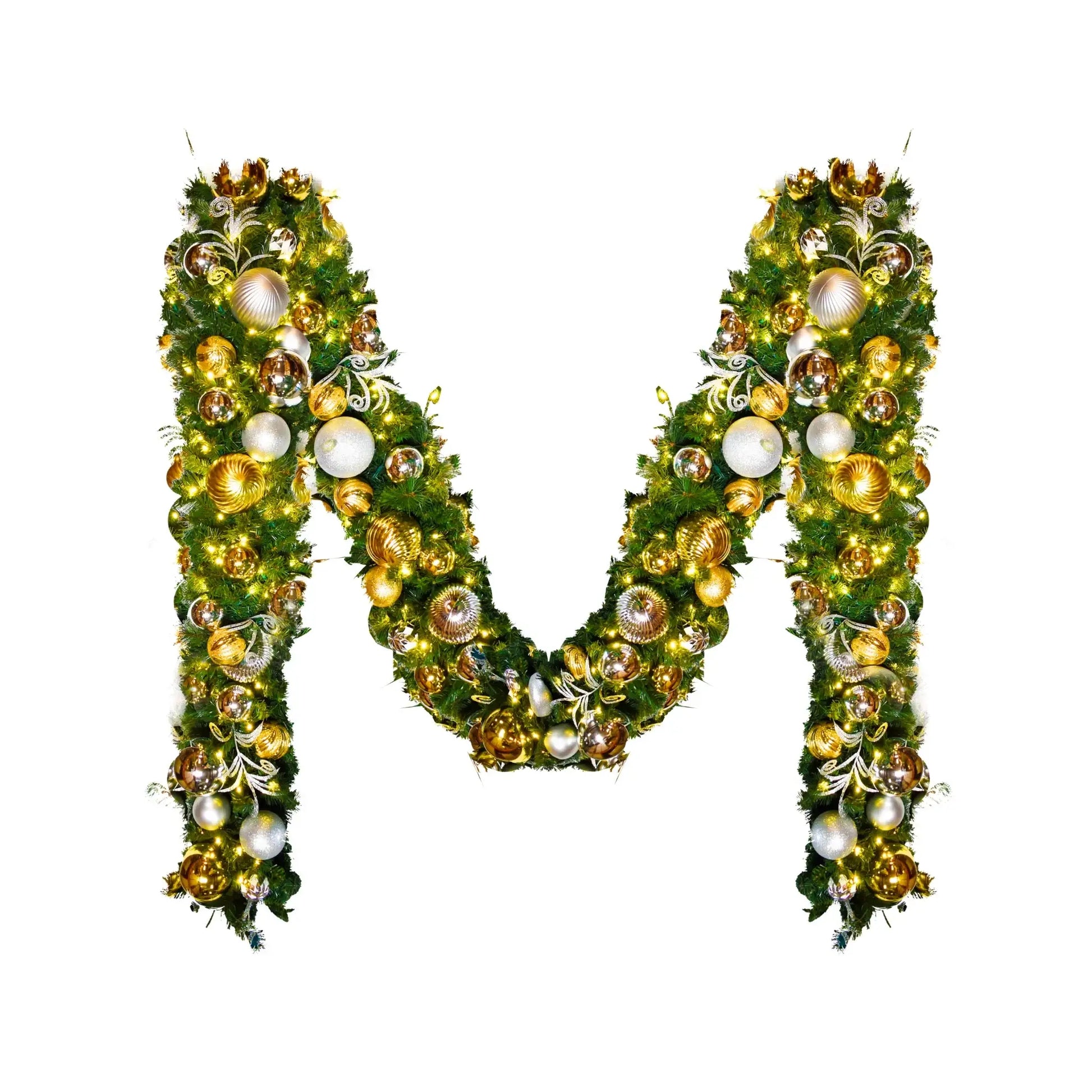 9x14-Pre-Decorated-Garland-with-Warm-White-Lights-Gold-Silver-1