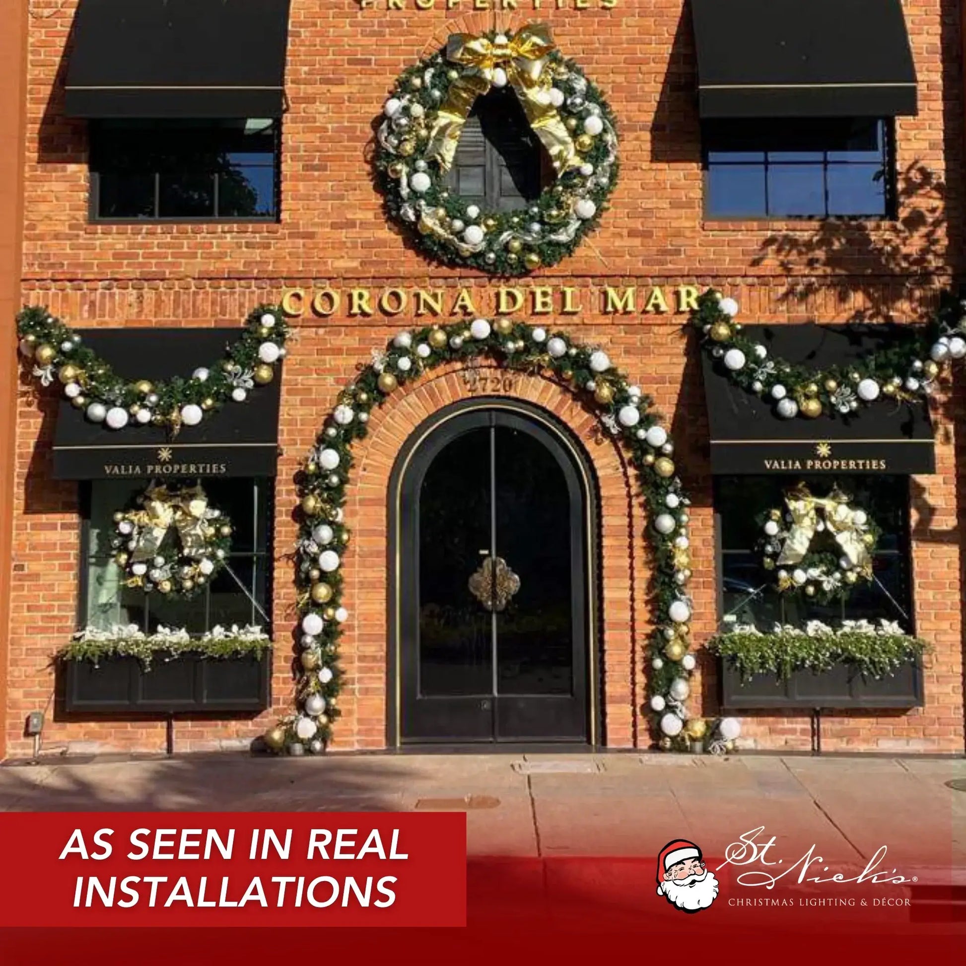 9x14-Pre-Decorated-Garland-with-Warm-White-Lights-Gold-Silver-5