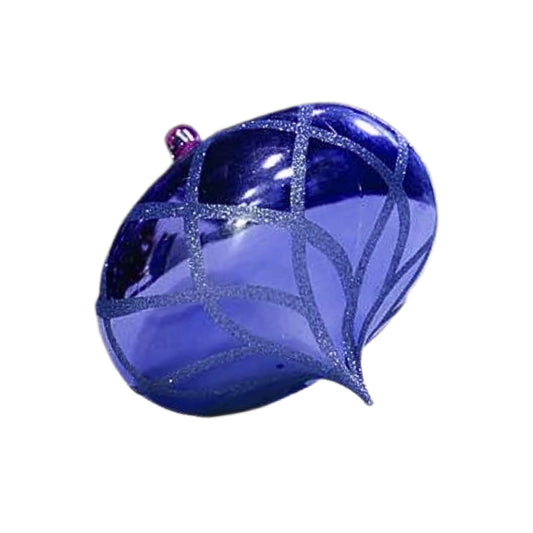 Blue-Ornament-Shiny-With-Glitter-Flower-Onion-1