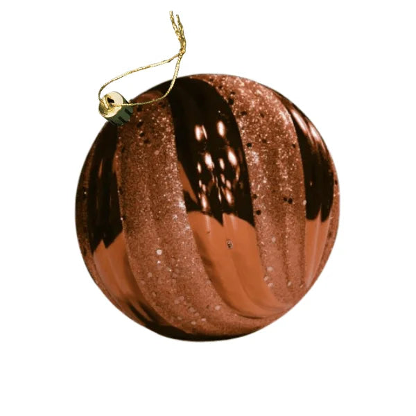 Brown-Ornament-Shiny-Swirl-Ball-with-Glitter-150MM-1