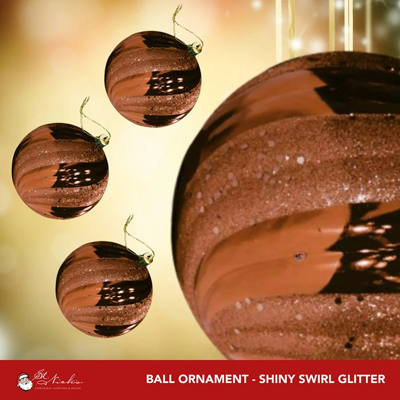 Brown-Ornament-Shiny-Swirl-Ball-with-Glitter-150MM-3