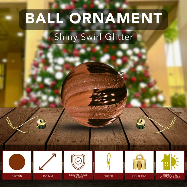 Brown-Ornament-Shiny-Swirl-Ball-with-Glitter-150MM-6