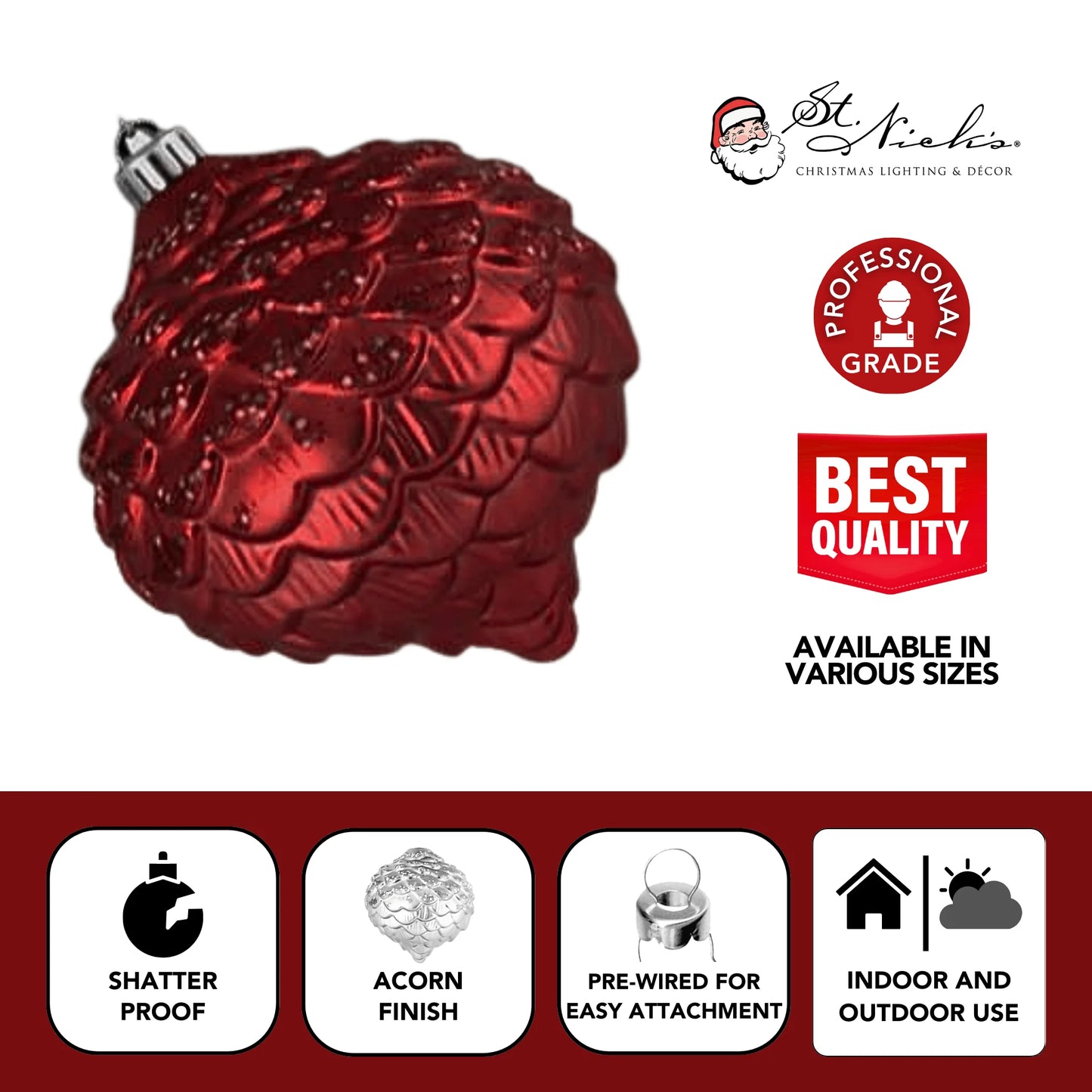 Burgundy-Ornament-Glitter-Acorn-3