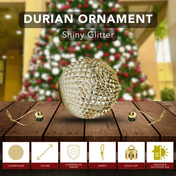 Champagne-Ornament-Shiny-with-Glitter-Durian-150MM-6