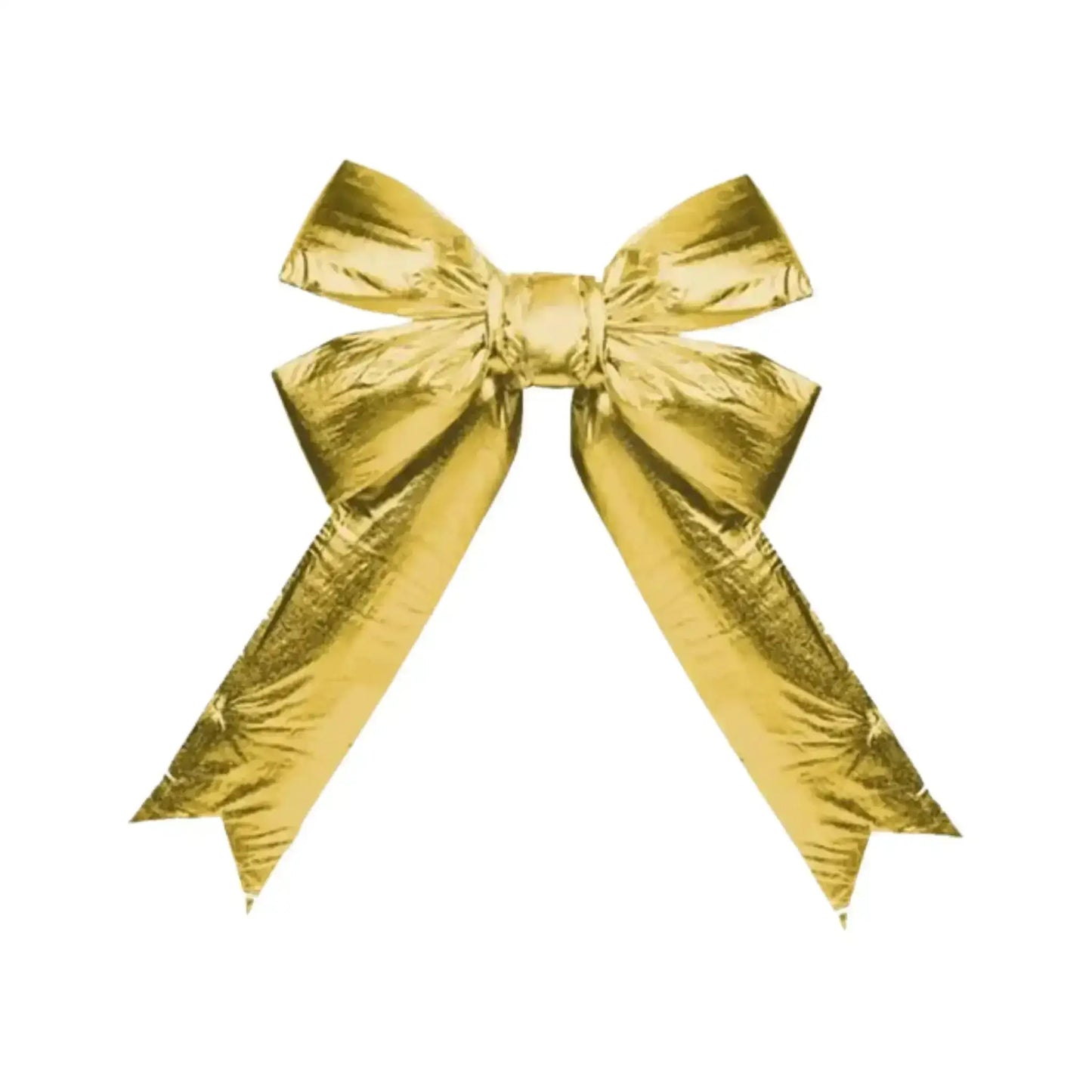 Gold metallic christmas bow