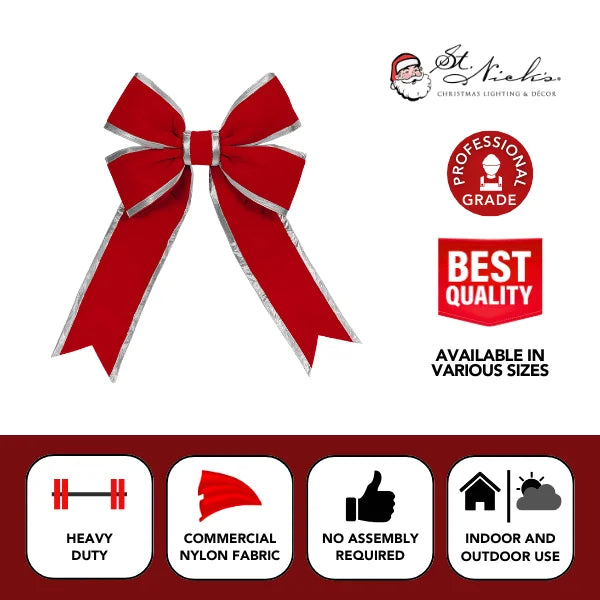Christmas-Bow-Red-Nylon-with-Silver-Lining-3