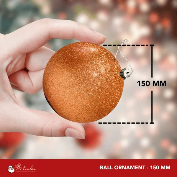 Copper-Ornament-Glitter-Ball-150MM-4