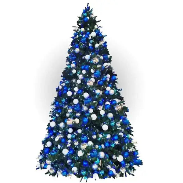 giant-artificial-tree-pre-decorated-teal-blue-for-Holiday-Space-20ft