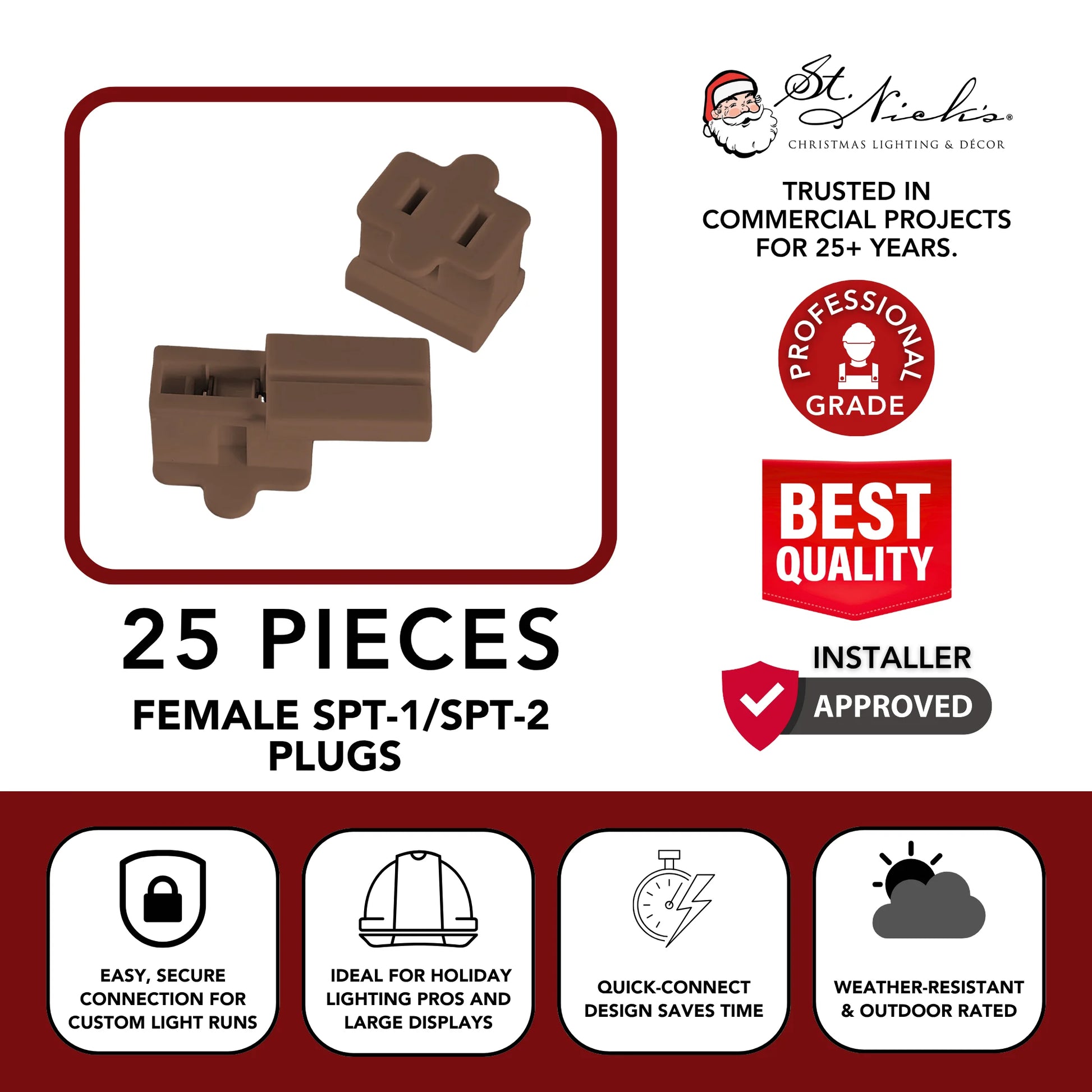 Hardware-Female-Zip-Plug-Brown-Pack-Of-25-PCS-3