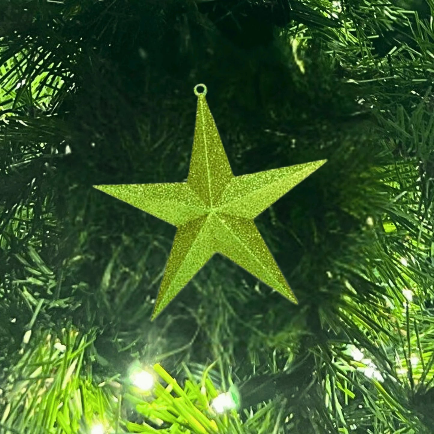 Moss-Green-Glitter-Star-2