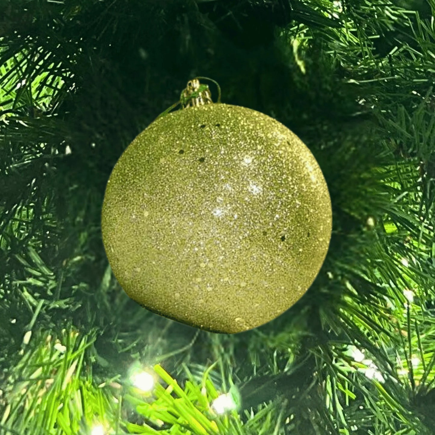 Moss-Green-Ornament-Glitter-with-Sequin-Ball-2