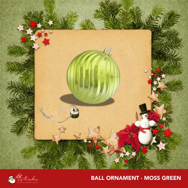Moss-Green-Shiny-Swirl-Ornament-80MM-2