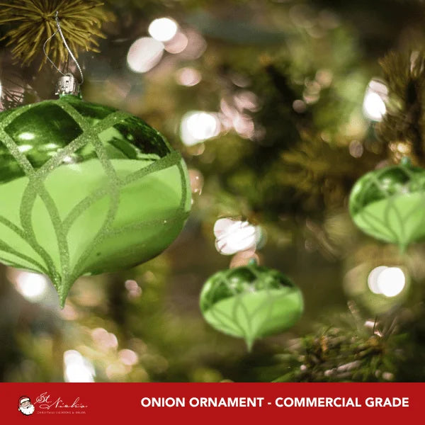 Moss-Green-Shiny-with-Glitter-Flower-Onion-150MM-5