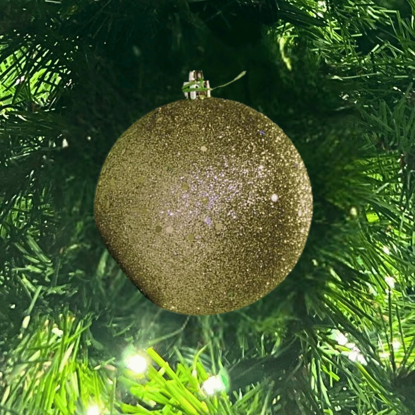 Moss-Green-Shiny-with-Sequin-Ball-2