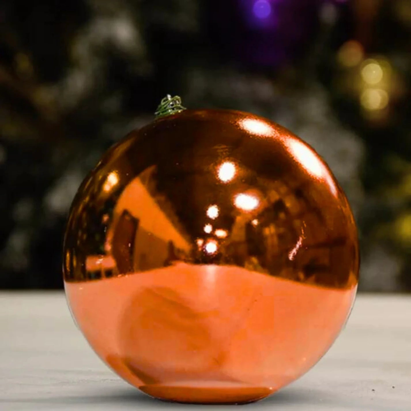 Orange-Ornament-Shiny-Ball-100MM
