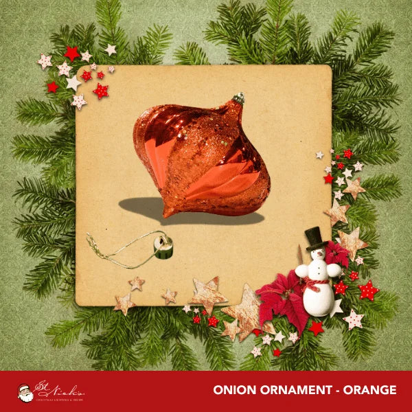 Orange-Ornament-Shiny-with-Glitter-Sequin-Onion-150MM-2