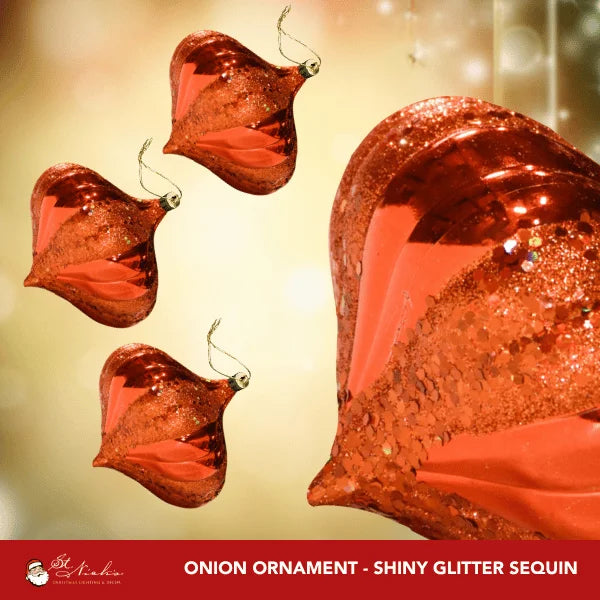 Orange-Ornament-Shiny-with-Glitter-Sequin-Onion-150MM-3