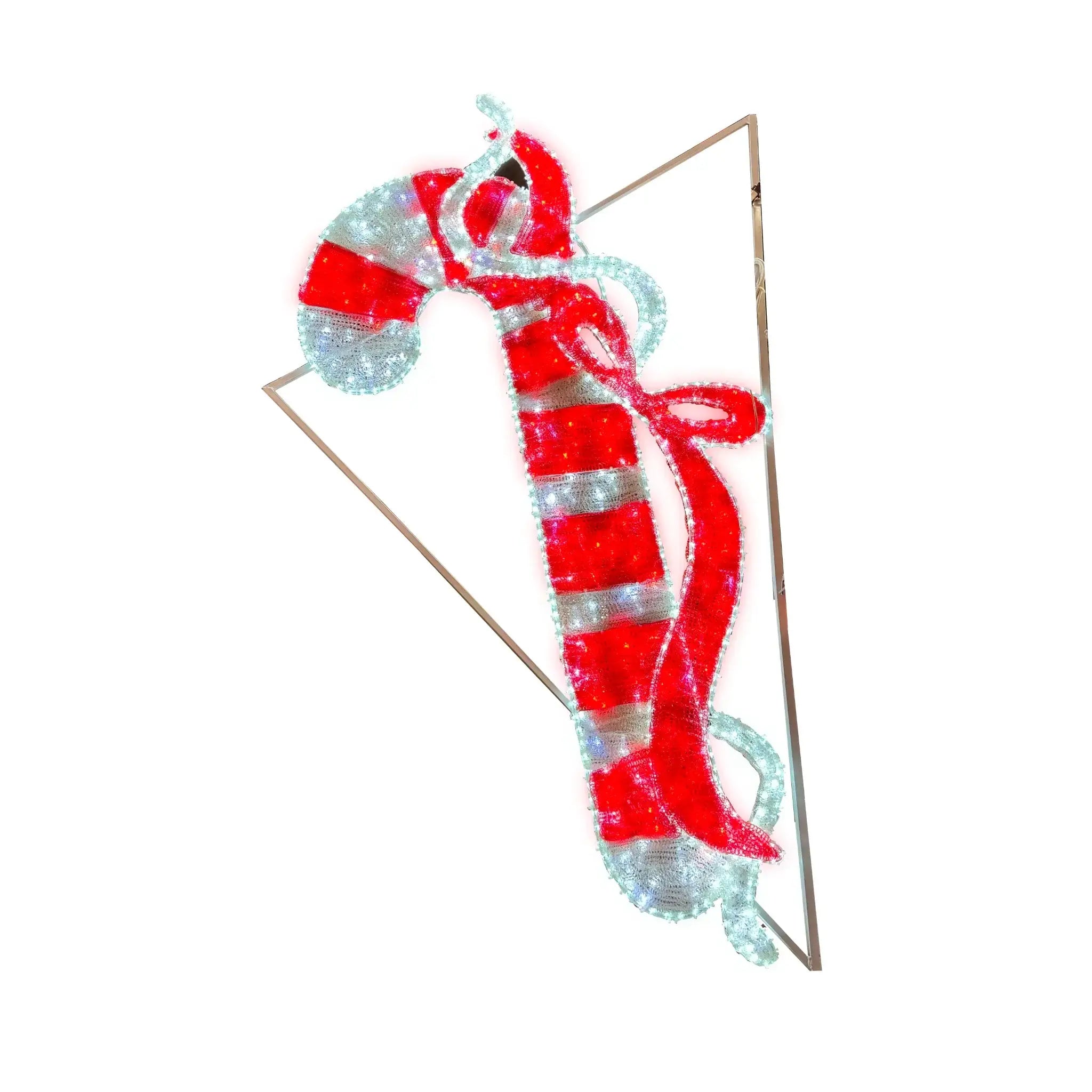 candy cane fishing pole Candy Cane Pole Mount Christmas Outdoor Decoration