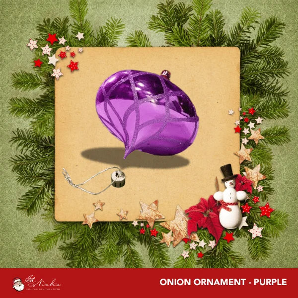 Purple-Ornament-Shiny-with-Glitter-Flower-Onion-150MM-2