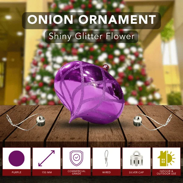 Purple-Ornament-Shiny-with-Glitter-Flower-Onion-150MM-6