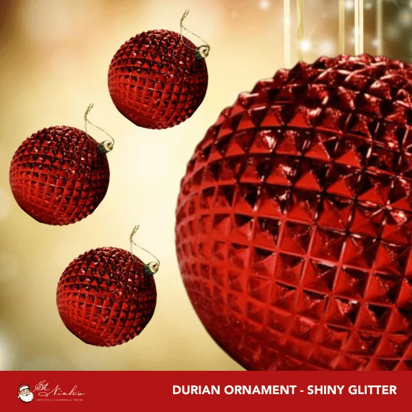 Red-Shiny-Durian-With-Glitter-100MM-3
