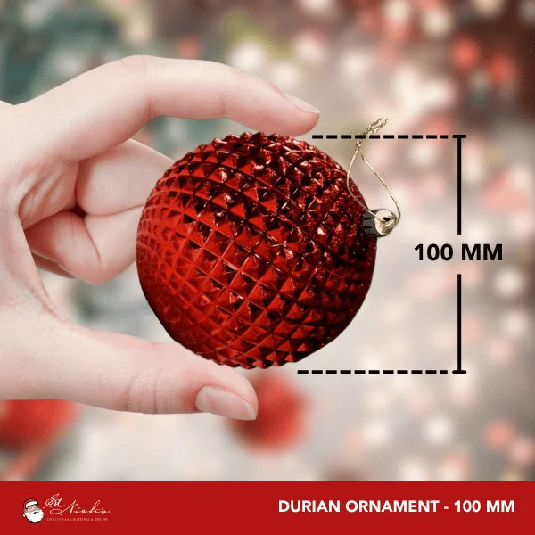 Red-Shiny-Durian-With-Glitter-100MM-4