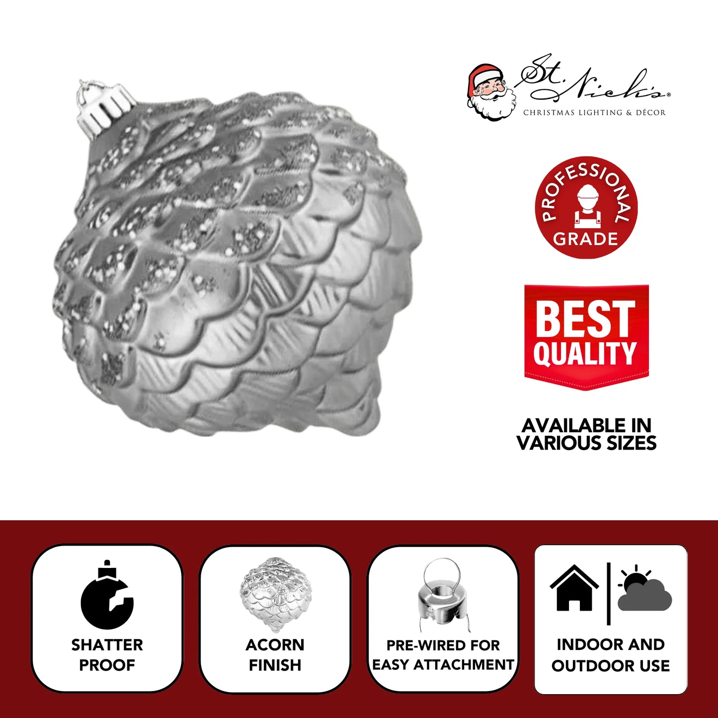 Silver-Ornament-Glitter-Acorn-3