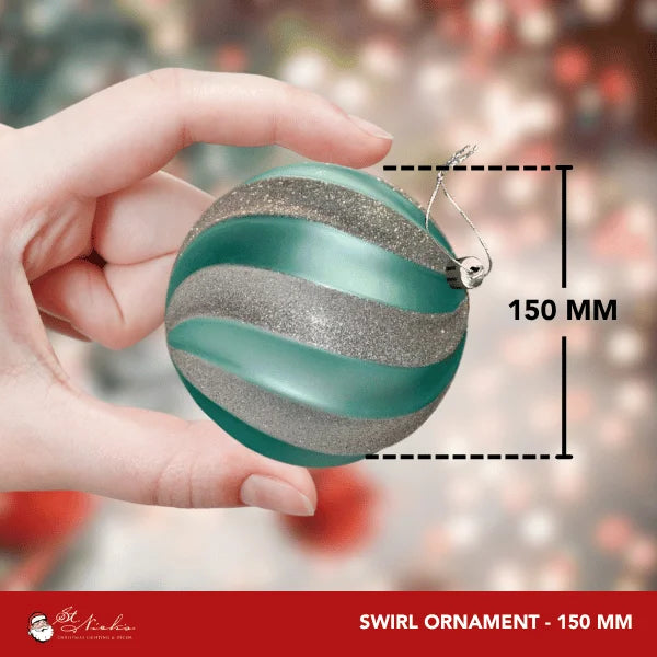 Teal-Matte-With-Silver-Glitter-Swirl-150MM-4