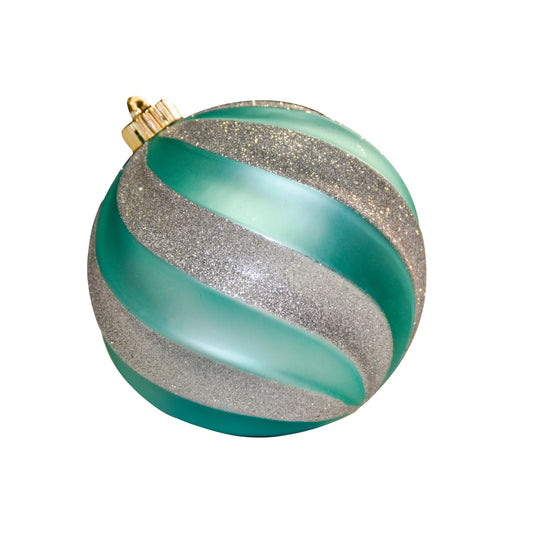 Teal-Ornament-Matte-With-Silver-Glitter-Swirl-1