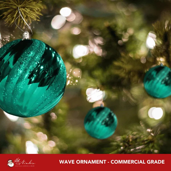 Teal-Ornament-Wave-Shiny-with-Glitter-Sequin-150MM-5