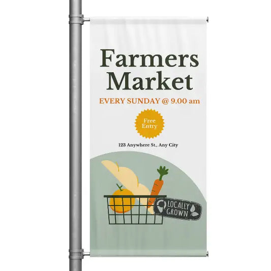 Farmers market vinyl banner