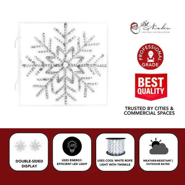 Pole Mount Snowflake Rope Light 4FT