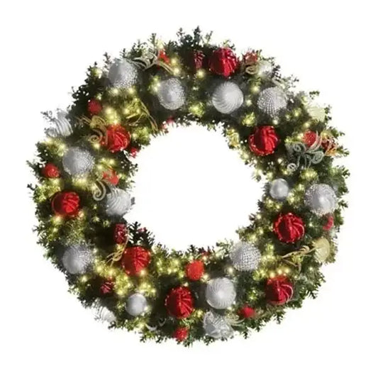 red-white-and-silver-pre-decorated-wreath