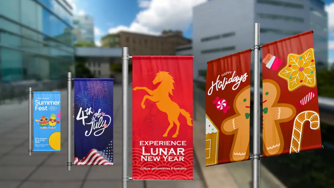 Commercial Seasonal Pole Banner Professional Installer