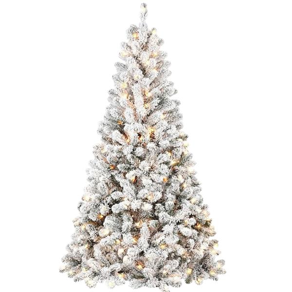 flocked-white-christmas-tree