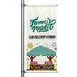 Farmers Market pole banner with cream background, green canopy illustration, fresh produce graphics, and weekly market event details