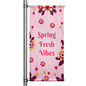 Spring Fresh Vibes spring pole banner with layered floral design and soft pink background