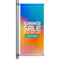 Summer Sale gradient street pole banner featuring vibrant colors and outdoor vinyl durability
