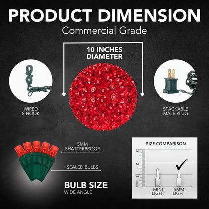 10-LED-Sphere-5MM-Lights-Red-5